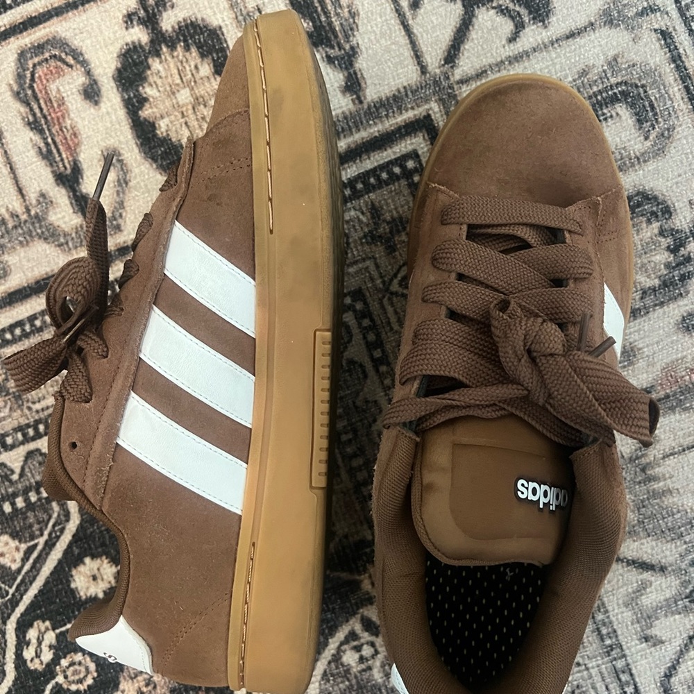 Adidas Men's Brown and White Sneakers